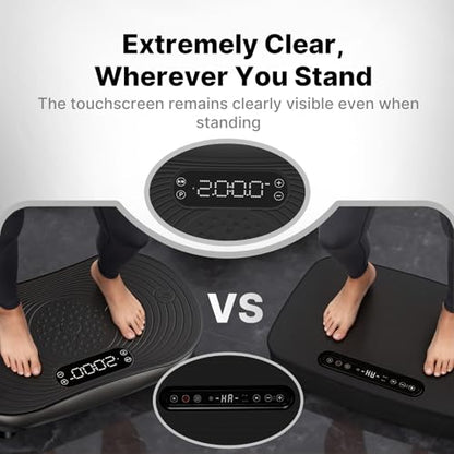 Merach V33 Pro Vibration Plate Exercise Machine with Touchscreen, 99 Speeds - color: Arc-Silver Black