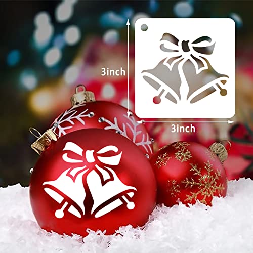 Augshy 56 Pack 3 Inch Christmas Stencils, Dot Painting Holiday Templates - style: Christmas