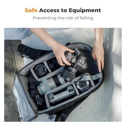 K&F CONCEPT Camera Backpacks for Photographers Travel Bag for Tripod Camera Lence Accessory with laptop compartment and Rain Cover Multi-Functional Camera Bags for Dslr Cameras - style: Classic