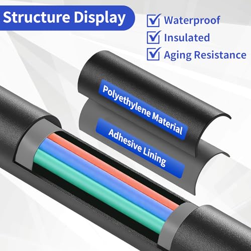 420 pcs Heat Shrink Tubing Kit, 3:1 Ratio Adhesive Lined, 7 Sizes