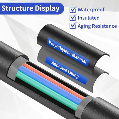 420 pcs Heat Shrink Tubing Kit, 3:1 Ratio Adhesive Lined, 7 Sizes