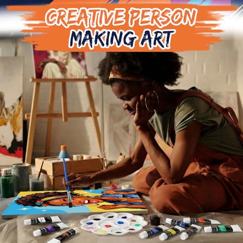 Sherr 108 Pcs Couples Sip and Paint Kit, Pre Drawn Canvas for Adults - style: Couple