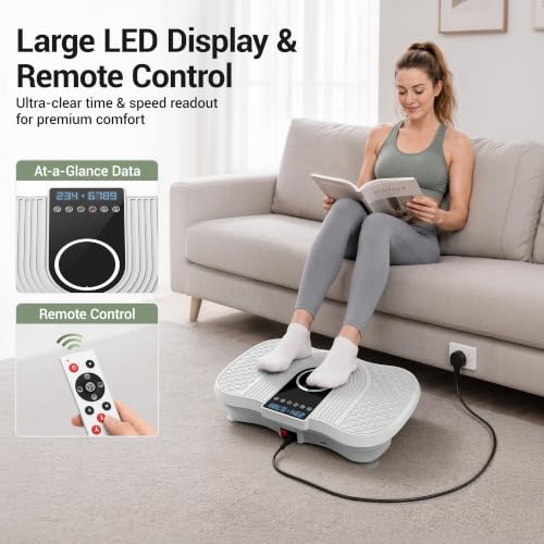 Vibration Plate Exercise Machine Vibrating Shaking Shaker Platform Board - color: Pure white