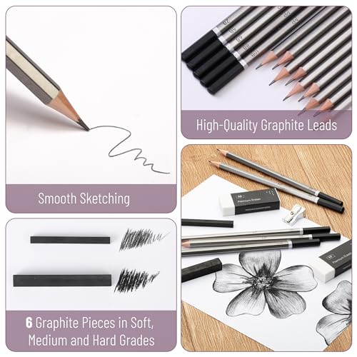 Mr. Pen- Drawing Sketching Pencil Set, 25 pcs, Graphite Pencils (10B-6H) - size: 25 Count