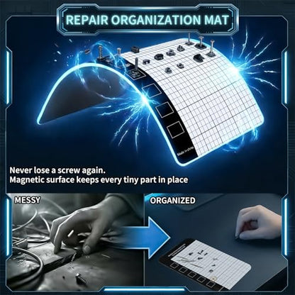 2-Pack Precision Screwdriver Set: 122 Magnetic Bits Electronics Repair Kit for Office Equipment Maintenance - Laptop, Computer & Peripherals, Bulk Supply for Repair Store, IT Departments, Business Use - color: Gray-2pack