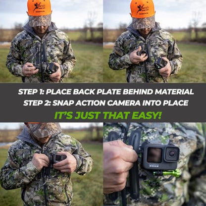 SNAP Mounts Magnetic Action Camera Chest Mount for GoPro & DJI Osmo Action