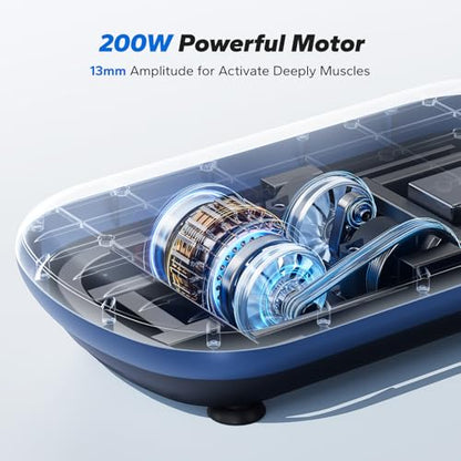 Merach CV40 Curved Vibration Plate Exercise Machine with 440lbs Capacity - color: Blue