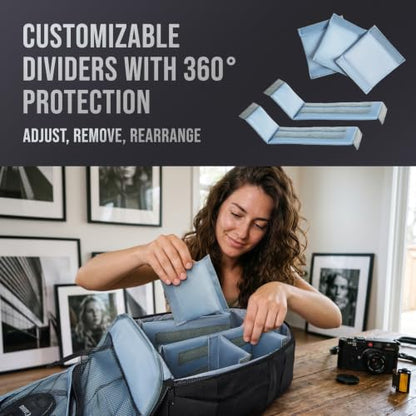 9L Camera Backpack for DSLR & Mirrorless Cameras, Laptop & Tripod