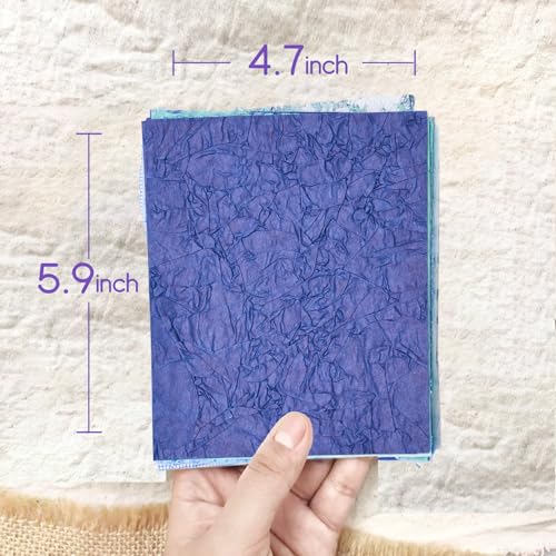 Scrapbook Supplies 208 Sheets Textured Scrapbooking Papers with Mesh Fabric - color: 8 Colors-5.9x4.7 Inch
