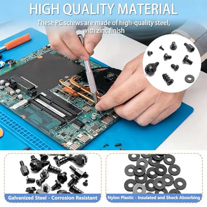 400Pcs Computer Screws Assortment Kit for PC Case/Motherboard/SSD/GPU - size: Screw Set 400PCS