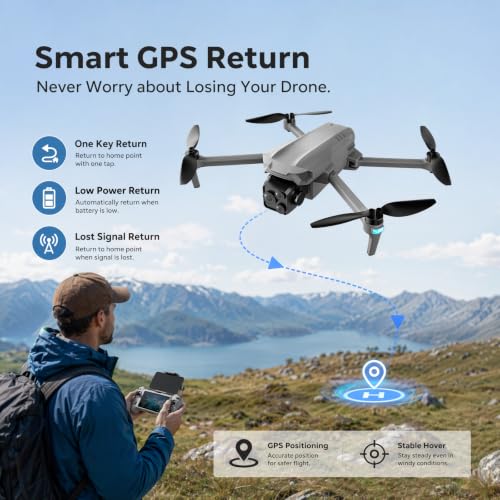 GPS Drones with Camera for Adults EIS 4K Video, 8K Photo, 60Mins Flight - color: MX02-2B