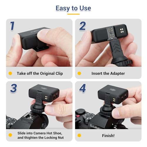 JJC Anti-Slip Cold Shoe Mount Adapter for DJI Mic 1 Receiver,with 1/4"-20 - size: for DJI Mic1 Only