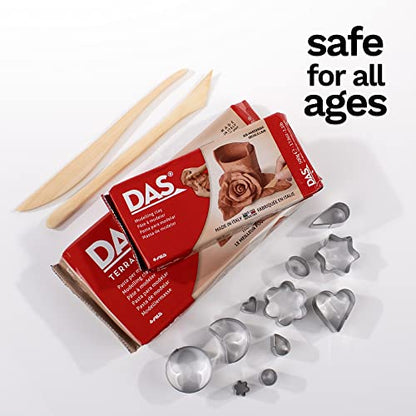 DAS Air-Hardening Modeling Clay, Block, Terra Cotta Color (387100), 1.1 Pound (1-Pack)