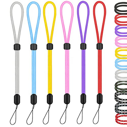 Hand Wrist Strap Lanyard 6 Pack 8inch, Adjustable Nylon Wristlet Keychain - color: Mixcolor, size: 8 inches