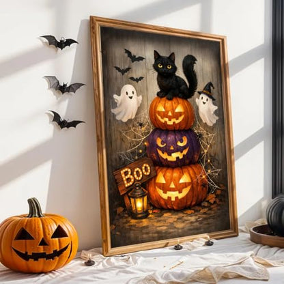 Halloween Diamond Art Kits for Adults,Ghost Pumpkin Diamond Painting - color: DP04573