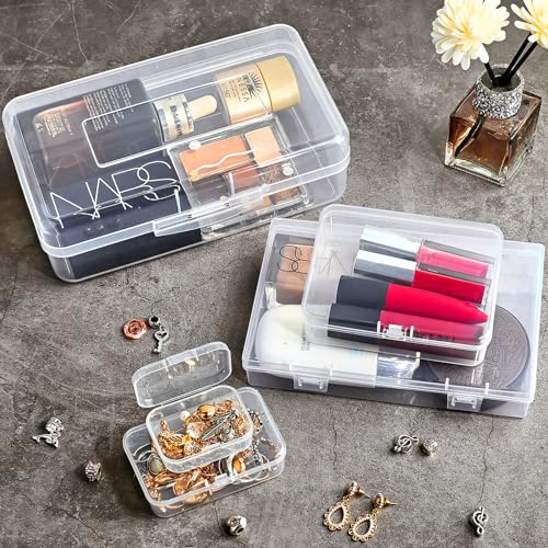 Clear Small Plastic Storage Containers with Lids, 28 Pack - size: 5 Size 28 Pcs