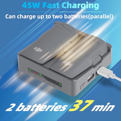 45W Dual Battery Charger with Storage Charge for DJI Neo 2 Drone