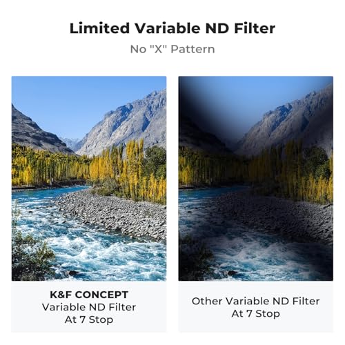 K&F CONCEPT 82mm Variable ND Lens Filter ND8-ND128 (3-7 Stop) No X Cross - size: 82mm