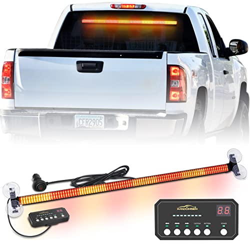 XRIDONSEN 35 inch Traffic Advisor Light Bar Front/Rear Strobe Lights - color: Amber/Red