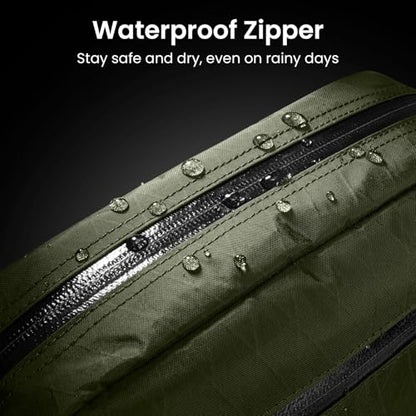 tomtoc 1.5L X-Pac Sling Bag with RFID Blocking Crossbody Pack for Men Women - color: X-Pac Olive, size: 1.5L
