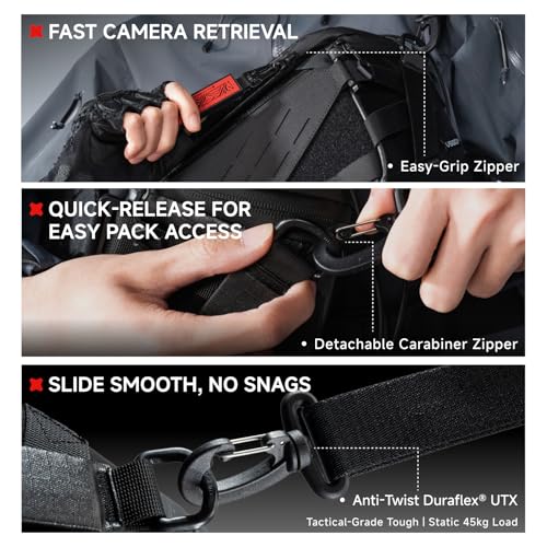 VSGO Black Snipe Pro 7-9L Expandable Camera Sling Bag with Tripod Holder