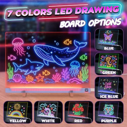 16 in LED Drawing Board; Corded and Non-Rechargeable (Blue) - color: Blue
