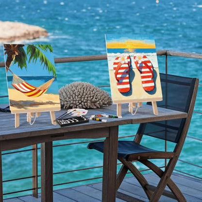 Cholemy 36 Pcs Paint and Sip Kit Gift for Adults 8''x10'',Hawaii - style: Hawaii