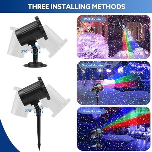 Outdoor RGB Laser Projector Lights 3 Color Starry Sky Firefly Effect - color: Style 2