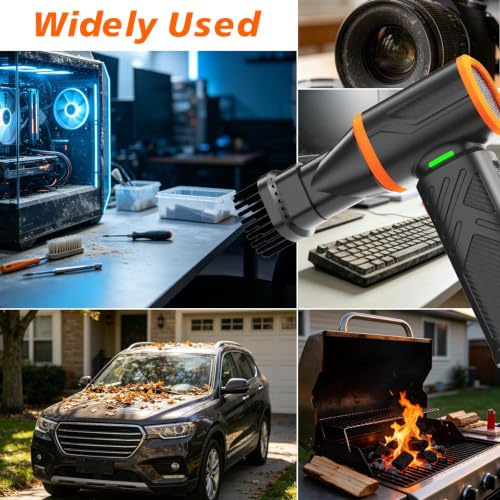 Compressed Air Duster, 360000RPM Electric Air Duster with 10000mAh Battery