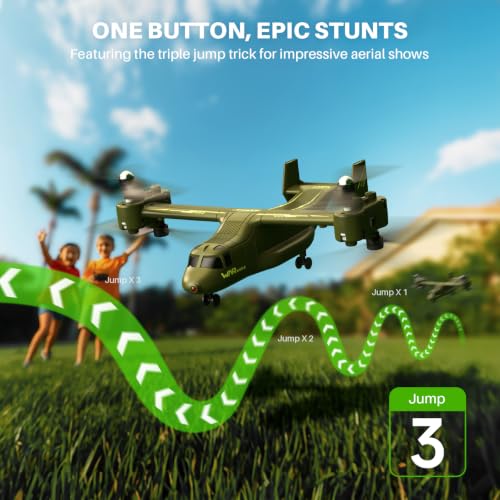 SYMA X550 RC Plane, 4CH Tiltrotor for Kids & Beginners, Stunt Flight