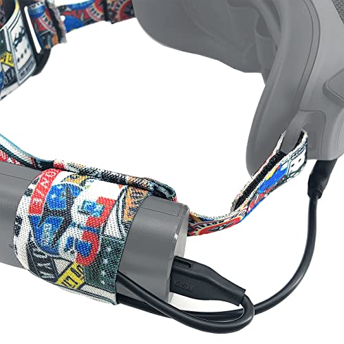 Adjustable Head Strap and Power Cable 30CM for DJI Avata Goggles 2