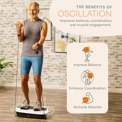 Lifepro HexaPlate Lite Compact Vibration Plate with Magnetic Acupoints - color: White