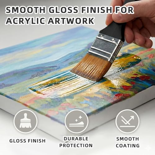 4.06fl oz High Gloss Varnish Clear Paint Sealer for Acrylic Painting