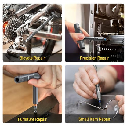 42 in 1 Magnetic Screwdriver Set, Multi Bit Ratcheting Screwdriver Set - color: Grey, size: 42 PCS