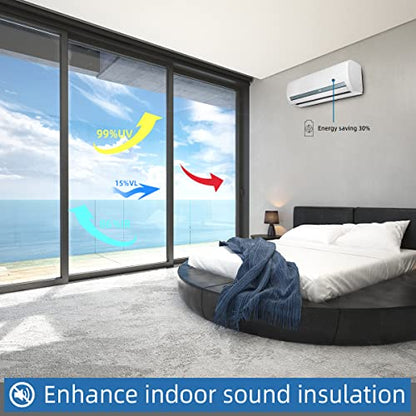 XIAWEI One Way Window Privacy Film with Tools, 27.6In×16.4Ft, Cosmic Black - color: Cosmic Black, size: 27.6 Inch x 16.4 Feet