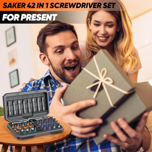 Saker 42-in-1 Magnetic Ratchet Screwdriver Set With T-Handle Grey - color: Grey