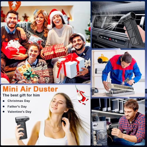 Compressed Air Duster -Turbo Fan,130000RPM Cordless Electric Air Blower