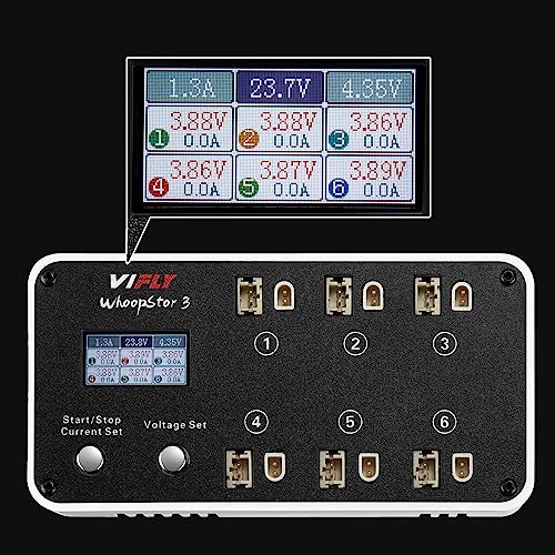 VIFLY WhoopStor V3 6-Port 1S LiPo Battery Storage Charger - color: Red