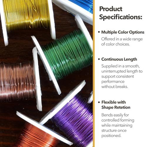 Mandala Crafts 18 Gauge Raspberry Anodized Aluminum Craft Wire, 100 FT - color: Raspberry, size: 18 Gauge