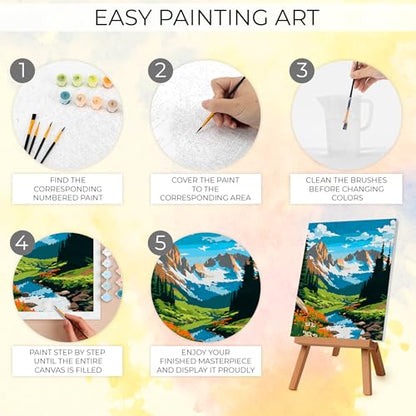 Beautiful Paint By Number Kit for Adults - Painting Set with 2 Canvases