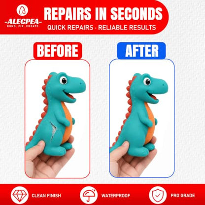 ALECPEA Silicone Glue, 30g Clear Flexible Adhesive with 3 Applicator Tips - color: Silicone Glue