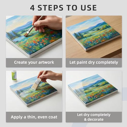 4.06fl oz High Gloss Varnish Clear Paint Sealer for Acrylic Painting