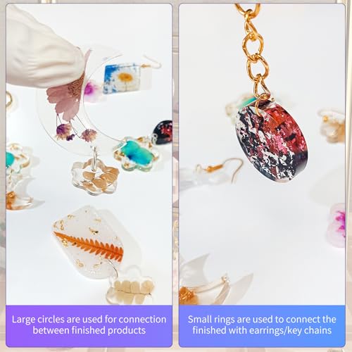 328 Pcs Jewelry Epoxy Resin Silicone Molds Kit with Holes for DIY Earring - color: 328pcs Jewelry Molds