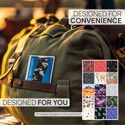 Microfiber Wholesale Quick Cloth Glasses Cleaning Cloths – 5x7 Camo 2-Pack - color: Camo, size: 5"x7"