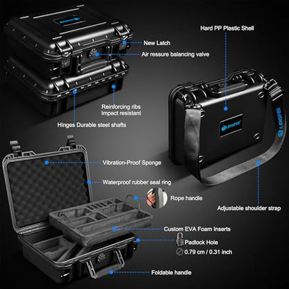 Lekufee Travel Waterproof Hard Case for DJI Osmo 360