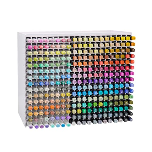 SANFURNEY Art Marker Storage Rack for 300 Markers - size: Rack for 300 Markers - White