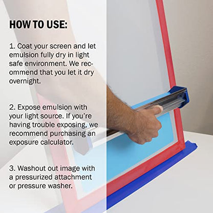 Ecotex® DC Blue Dual Cure Photo Emulsion - Screen Printing Emulsion, 1 Qt - size: 32 fl oz