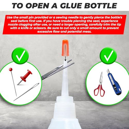 Plastic Glue for Models, Miniatures, Legos, PLA & 3D Printing Repair – Fast Setting Heavy Duty Strong Super Glue for Plastic 20g (2 Pack) - size: 2 Pack