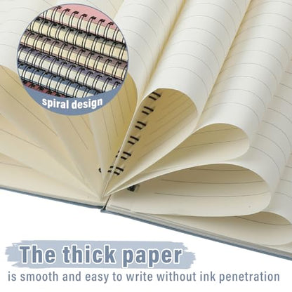 Fuutreo 6 Pack Spiral Notebook 10.5x7.45 Notebook,Elegant Color,Taro Color - color: Elegant Color