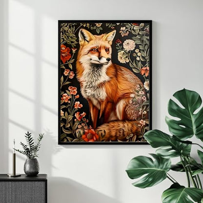 Fox Paint by Numbers Kit for Adults, 16x20 inch - color: Fox